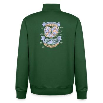 Handle with care - Unisex Organic Zip Sweatshirt by Stanley/Stella - bottle green - Back - AI Model Male 185 dark (185cm)