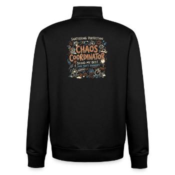 Chaos Coordinator - Unisex Organic Zip Sweatshirt von Stanley/Stella - Schwarz - Hinten - AI Model Male 185 light (185cm)