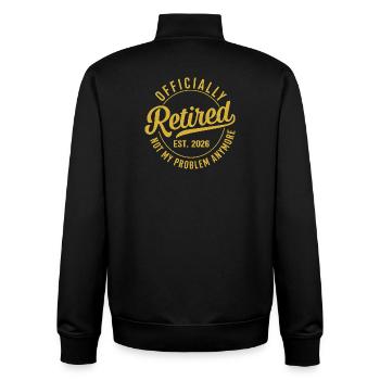 Offiziell Ruhestand Logo 2026 - Unisex Organic Zip Sweatshirt von Stanley/Stella - Schwarz - Hinten - AI Model Male 185 light (185cm)