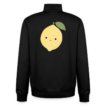 Leni Zitrone – Süßes Kawaii Frucht Design - Unisex Organic Zip Sweatshirt von Stanley/Stella - Schwarz - Hinten - AI Model Male 185 light (185cm)