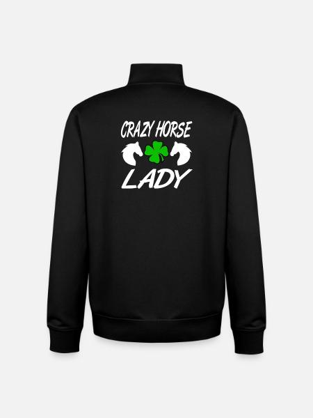 Chevaux - Sweat zippé unisexe en coton bio Stanley/Stella - noir