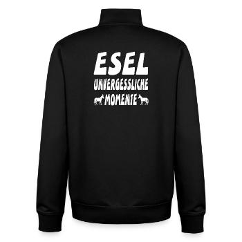 Esel - Unisex Organic Zip Sweatshirt von Stanley/Stella - Schwarz - Hinten - AI Model Male 185 light (185cm)