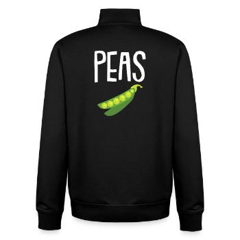 Erbsen-in-einen-Schoten-Pop-Grafik - Unisex Organic Zip Sweatshirt von Stanley/Stella - Schwarz - Hinten - AI Model Male 185 light (185cm)
