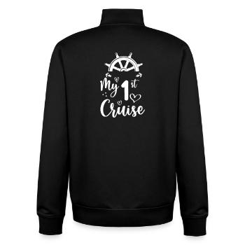 My 1st Cruise - Unisex Organic Zip Sweatshirt by Stanley/Stella - black - Back - AI Model Male 185 light (185cm)