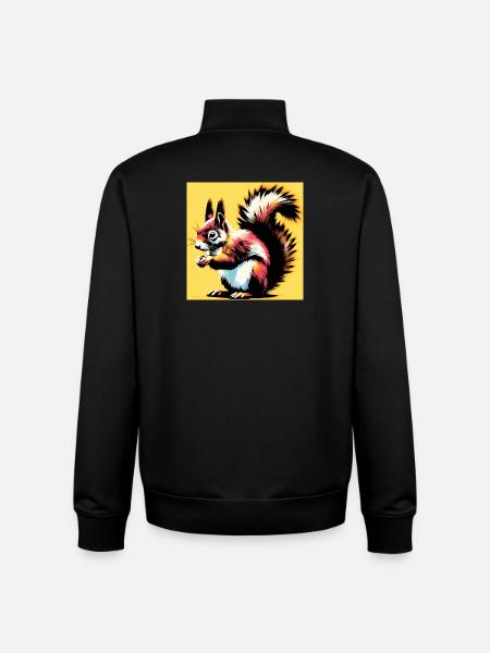 Eichhörnchen - Unisex Organic Zip Sweatshirt von Stanley/Stella - Schwarz