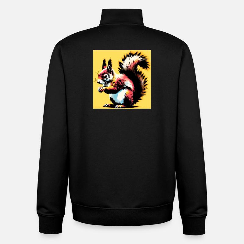 Eichhörnchen - Unisex Organic Zip Sweatshirt von Stanley/Stella - Schwarz