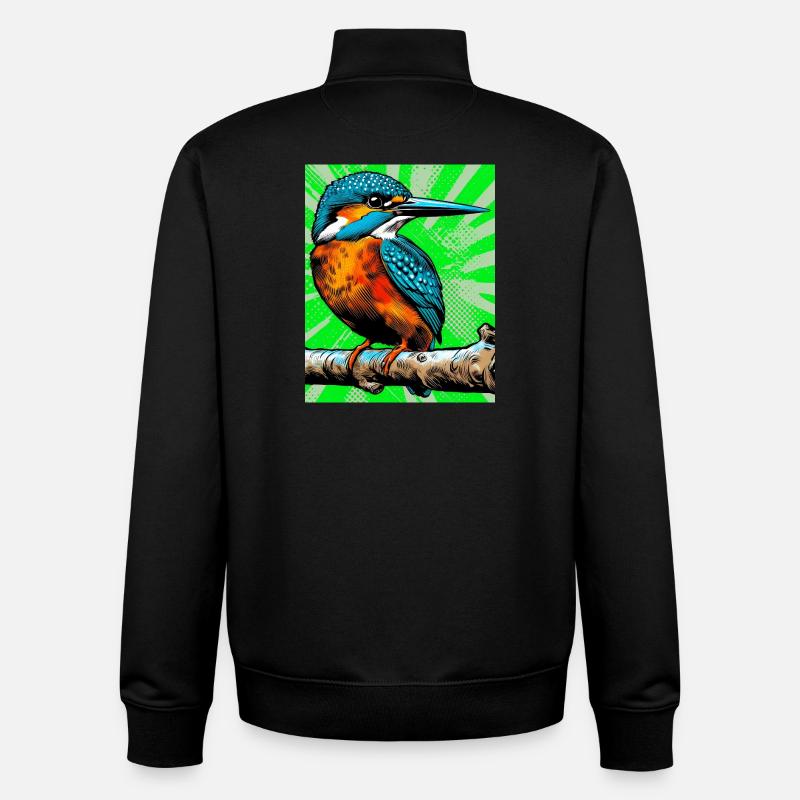 Eisvogel - Unisex Organic Zip Sweatshirt von Stanley/Stella - Schwarz