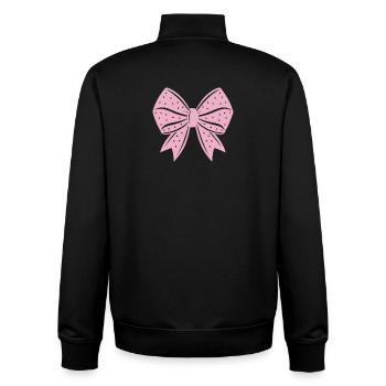 Cheer bow - Unisex Organic Zip Sweatshirt by Stanley/Stella - black - Back - AI Model Male 185 light (185cm)