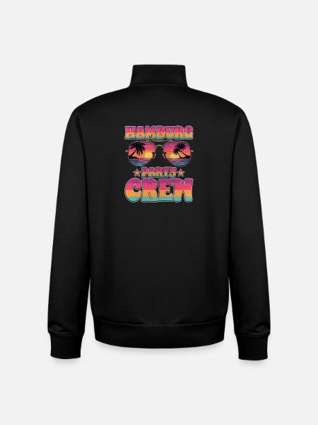 Hamburg Party Crew - Unisex Organic Zip Sweatshirt by Stanley/Stella - black