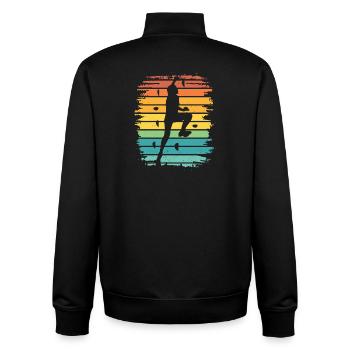 Boulderer Boulder Bouldering - Unisex Organic Zip Sweatshirt by Stanley/Stella - black - Back - AI Model Male 185 light (185cm)