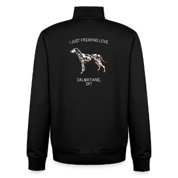 Dalmatiner-Liebe: Bold Canine Tee - Unisex Organic Zip Sweatshirt von Stanley/Stella - Schwarz - Hinten - AI Model Male 185 light (185cm)