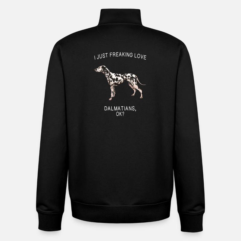 Dalmatian Love: Bold Canine Tee - Unisex Organic Zip Sweatshirt by Stanley/Stella - black