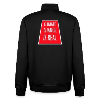 Climate Change Is Real Climate Change Science - Unisex Organic Zip Sweatshirt by Stanley/Stella - black - Back - AI Model Male 185 light (185cm)