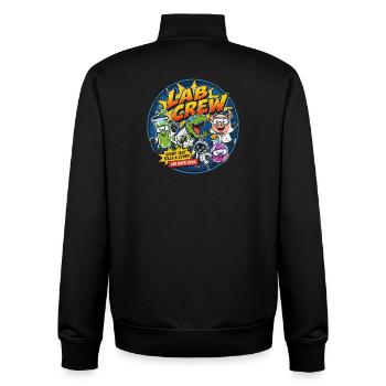 Lab Crew 2026: Comic Strip Lab Team - Unisex Organic Zip Sweatshirt by Stanley/Stella - black - Back - AI Model Male 185 light (185cm)