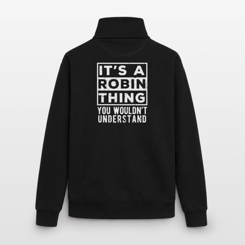 C’est une affaire de Robin que tu ne comprendrais pas Sweat zippé unisexe en coton bio Stanley/Stella