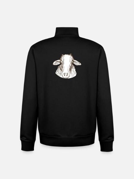 Mouton - Sweat zippé unisexe en coton bio Stanley/Stella - noir