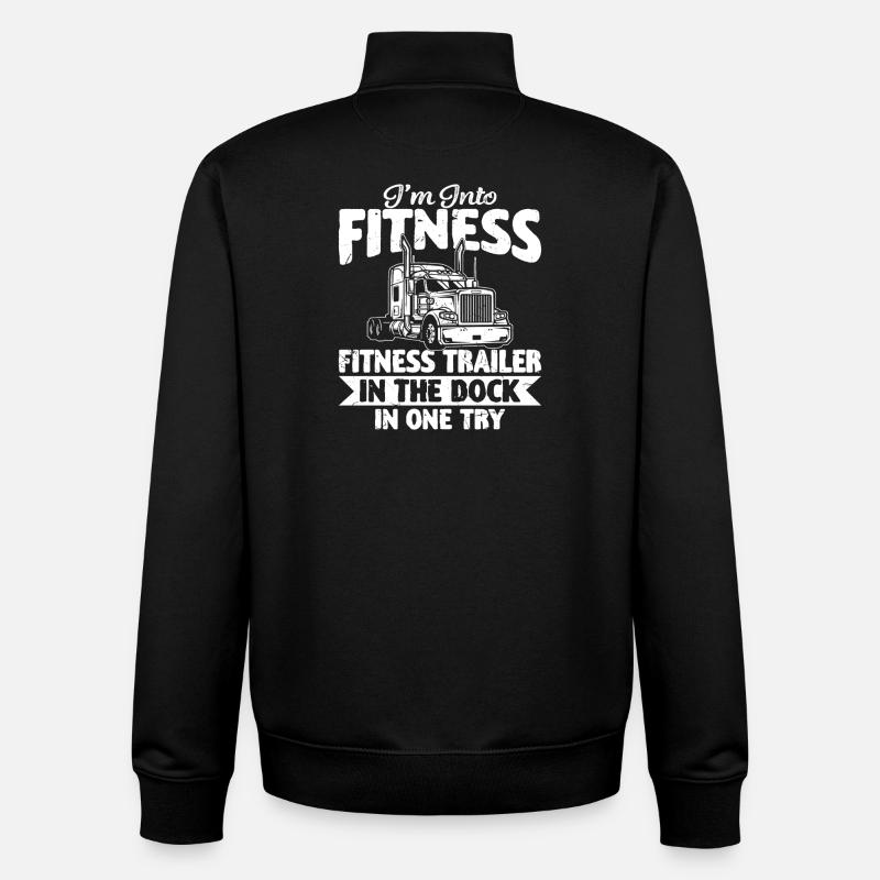 Fitness Truck Dock Challenge Trucker - Sweat zippé unisexe en coton bio Stanley/Stella - noir
