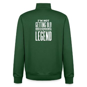 Legendary Man - Unisex Organic Zip Sweatshirt by Stanley/Stella - bottle green - Back - AI Model Male 185 dark (185cm)
