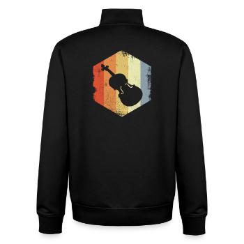 Vintage Violine Zeichnung - Unisex Organic Zip Sweatshirt von Stanley/Stella - Schwarz - Hinten - AI Model Male 185 light (185cm)