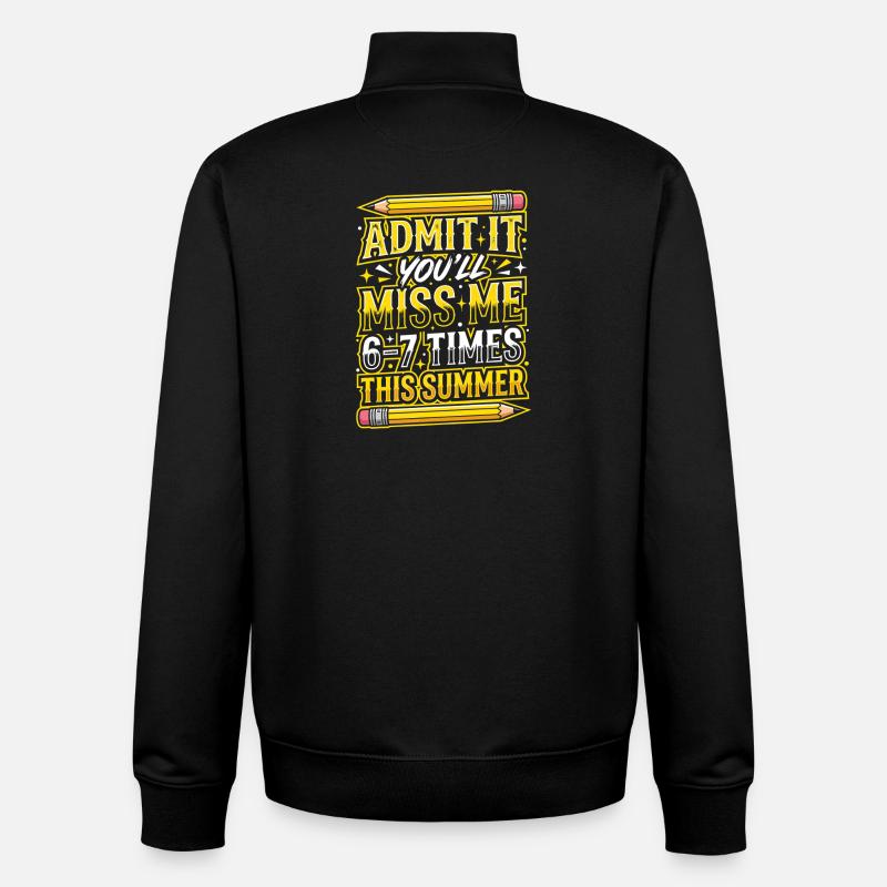 Tilstå det: Savner mig denne sommer - Stanley/Stella unisex sweatshirt med lynlås i økologisk - sort