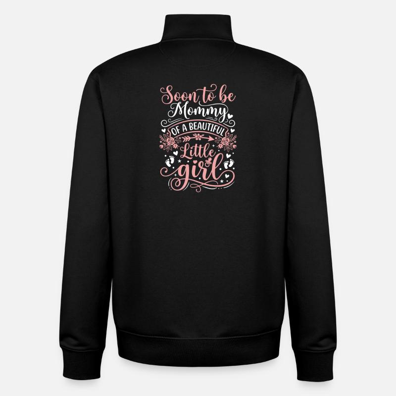 Future maman : Petite princesse - Sweat zippé unisexe en coton bio Stanley/Stella - noir