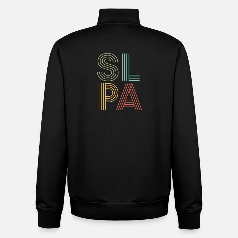 Speech Therapist Speech Therapy Speech Therapist - Unisex Organic Zip Sweatshirt by Stanley/Stella - black