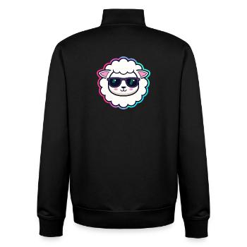 Schaf-Hipster-Brille - Unisex Organic Zip Sweatshirt von Stanley/Stella - Schwarz - Hinten - AI Model Male 185 light (185cm)