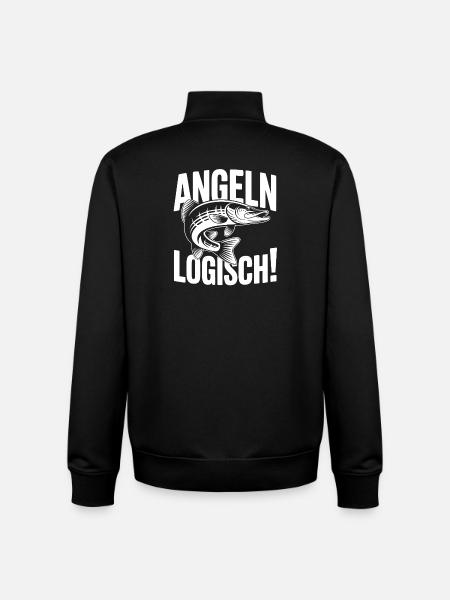 Angeln Logisch! - Unisex Organic Zip Sweatshirt von Stanley/Stella - Schwarz