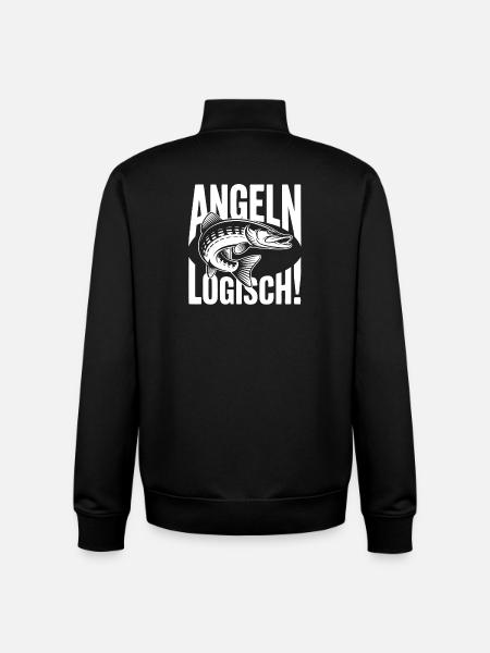 Angeln Logisch - Unisex Organic Zip Sweatshirt von Stanley/Stella - Schwarz