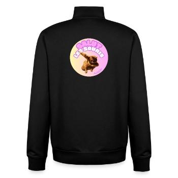 Salut les souris #loulou - Sweat zippé unisexe en coton bio Stanley/Stella - noir - Dos - AI Model Male 185 light (185cm)