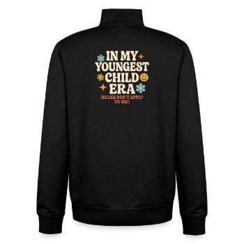Dans l’humour de l’ère de My Younger Child et de la famille des filles - Sweat zippé unisexe en coton bio Stanley/Stella - noir - Dos - AI Model Male 185 light (185cm)