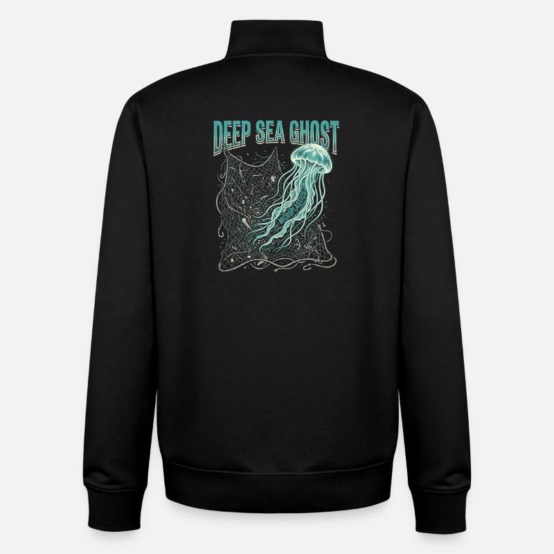 Deep Sea Ghost - Unisex Organic Zip Sweatshirt von Stanley/Stella - Schwarz