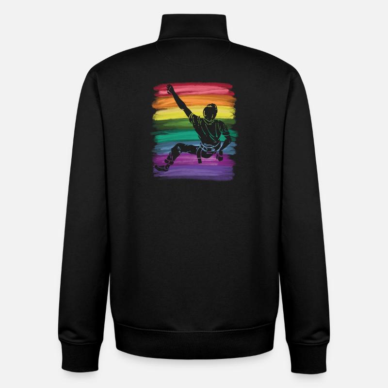 Bloc de bloc de Boulderer - Sweat zippé unisexe en coton bio Stanley/Stella - noir