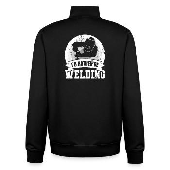 I’d Rather Be Welding - Unisex Organic Zip Sweatshirt von Stanley/Stella - Schwarz - Hinten - AI Model Male 185 light (185cm)
