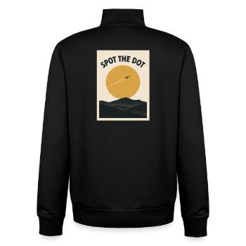 Den Punkt erwischt | Plane Spotter Humor - Unisex Organic Zip Sweatshirt von Stanley/Stella - Schwarz - Hinten - AI Model Male 185 light (185cm)
