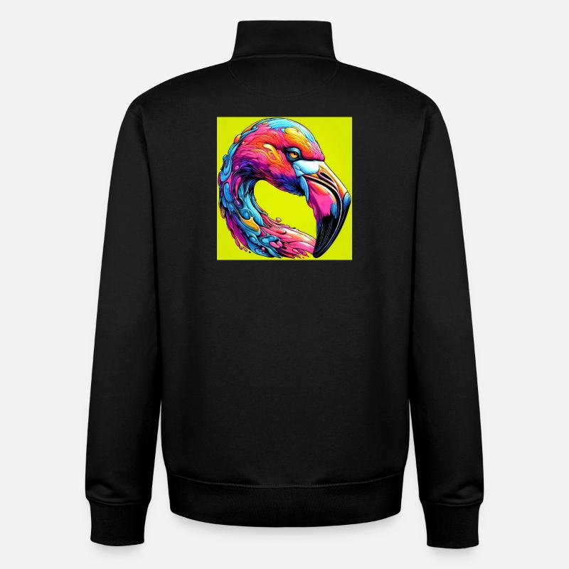 Flamingo - Unisex Organic Zip Sweatshirt von Stanley/Stella - Schwarz
