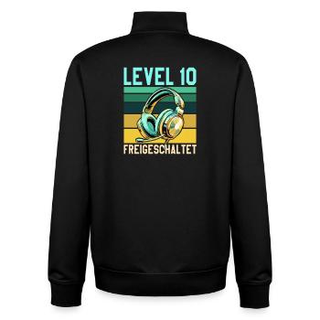 10. Geburtstag Junge Mädchen Legende Level 10 - Unisex Organic Zip Sweatshirt von Stanley/Stella - Schwarz - Hinten - AI Model Male 185 light (185cm)