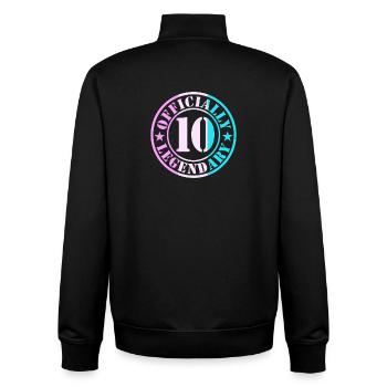 10. Geburtstag Junge Mädchen Legende Level 10 - Unisex Organic Zip Sweatshirt von Stanley/Stella - Schwarz - Hinten - AI Model Male 185 light (185cm)