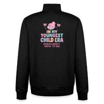 Dans l’humour de l’ère de My Younger Child et de la famille des filles - Sweat zippé unisexe en coton bio Stanley/Stella - noir - Dos - AI Model Male 185 light (185cm)