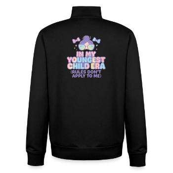 Dans l’humour de l’ère de My Younger Child et de la famille des filles - Sweat zippé unisexe en coton bio Stanley/Stella - noir - Dos - AI Model Male 185 light (185cm)