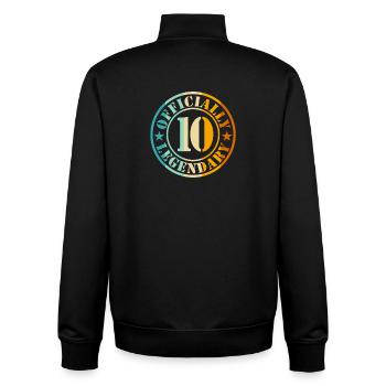 10. Geburtstag Junge Mädchen Legende Level 10 - Unisex Organic Zip Sweatshirt von Stanley/Stella - Schwarz - Hinten - AI Model Male 185 light (185cm)