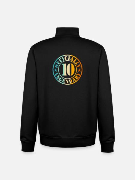 10e verjaardag Jongen Meisje Legende Niveau 10 - Unisex sweater met rits van biologisch katoen Stanley/Stella - zwart