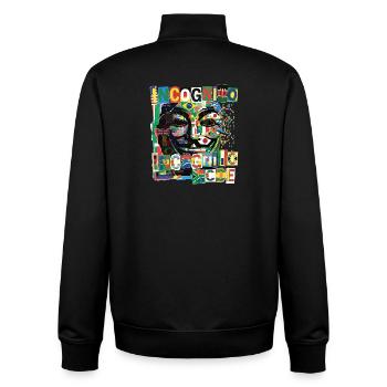 Incognito Mode - Unisex Organic Zip Sweatshirt von Stanley/Stella - Schwarz - Hinten - AI Model Male 185 light (185cm)
