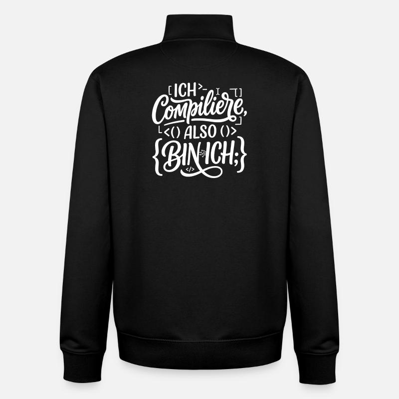 Ich compiliere also bin ich Coder - Unisex Organic Zip Sweatshirt von Stanley/Stella - Schwarz