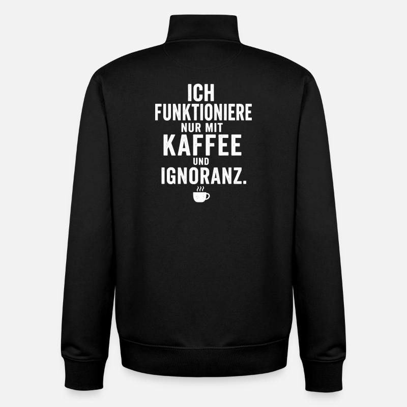 Kaffee Ignoranz Shirt - Unisex Organic Zip Sweatshirt von Stanley/Stella - Schwarz