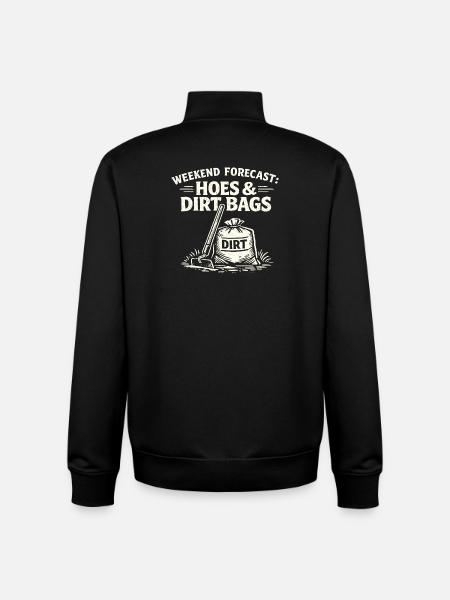 Prévisions du week-end : houes et sacs de terre pour le Gar - Sweat zippé unisexe en coton bio Stanley/Stella - noir