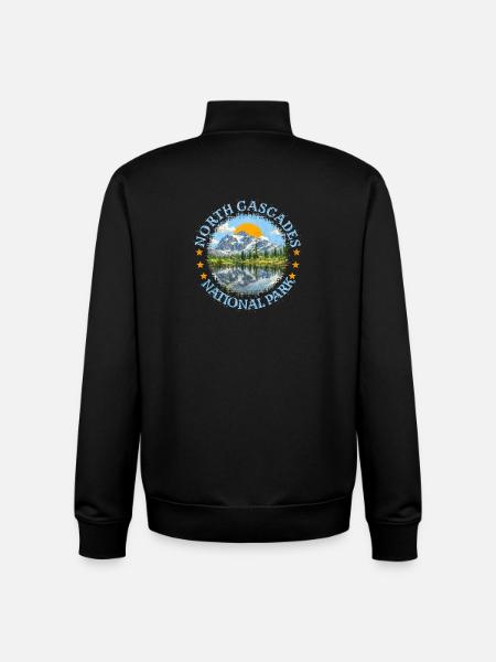 North Cascades National Park - Unisex Organic Zip Sweatshirt by Stanley/Stella - black