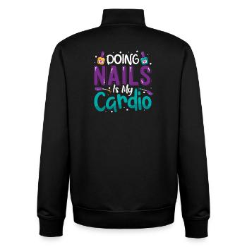 Nageldesigner Nageldesignerin Kosmetik Nagelstudio - Unisex Organic Zip Sweatshirt von Stanley/Stella - Schwarz - Hinten - AI Model Male 185 light (185cm)