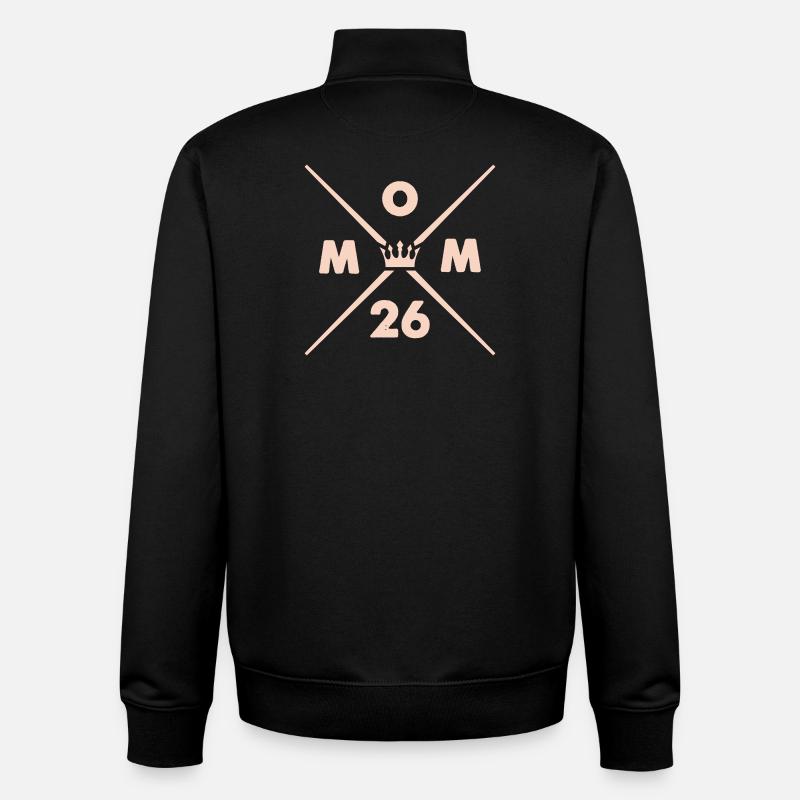 Maman 26 ans - Sweat zippé unisexe en coton bio Stanley/Stella - noir
