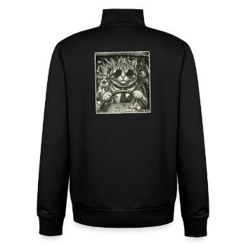 Katze Geblitzt - Unisex Organic Zip Sweatshirt von Stanley/Stella - Schwarz - Hinten - AI Model Male 185 light (185cm)